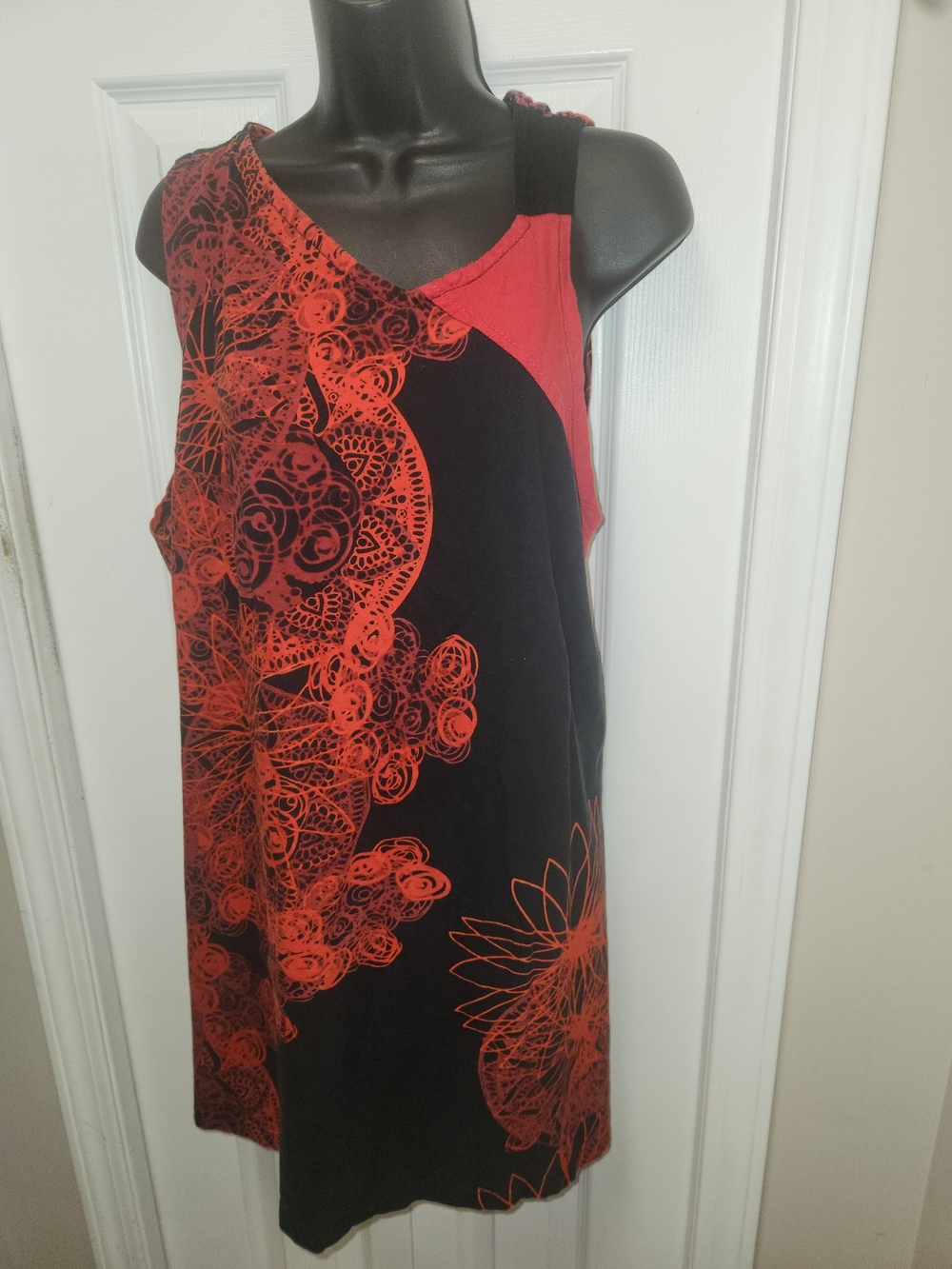 🍉Leopards & Roses Asymetric Dress